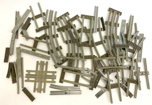 LEGO Trains Vintage 12V Track Mixed Fun Pack Includes Conducting Rails and Sleeper Plate