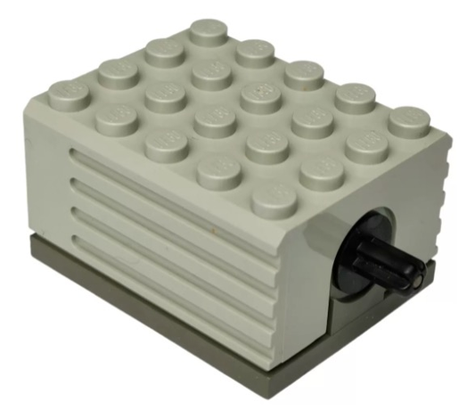LEGO Vintage 9V Motor 5x4x2-1/3 Light Grey / Dark Grey (Old Shades)