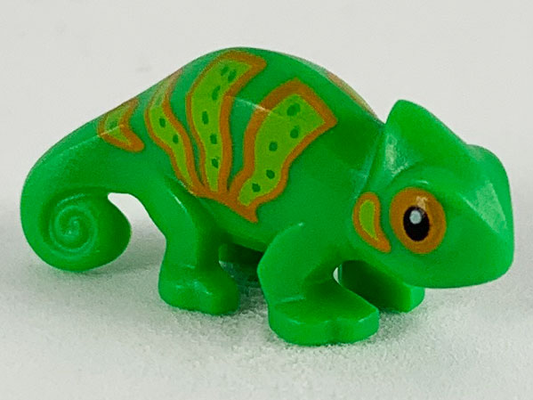 LEGO Animal Chameleon Bright Green with Orange Stripes
