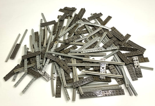 LEGO Trains Vintage Track and Sleeper Fun Pack Light Grey / Dark Grey (Old Shades)