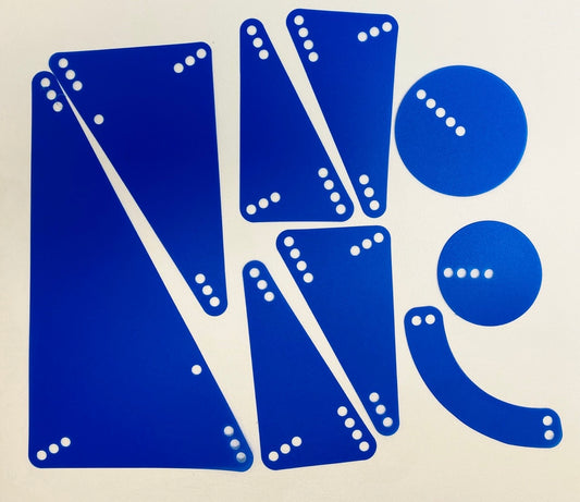 LEGO Technic Plastic Science and Technology Panels Fun Pack Trans Dark Blue Mixed Shapes Dacta Educational