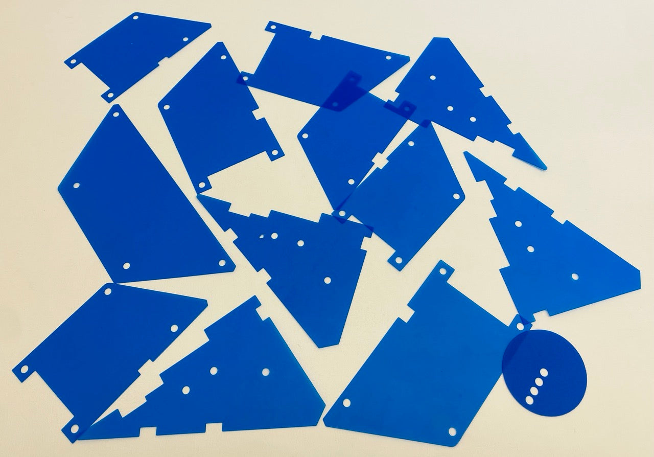 LEGO Technic Plastic Science and Technology Panels Fun Pack - Trans Dark Blue Mixed Shapes - Mars Rover Solar Panels