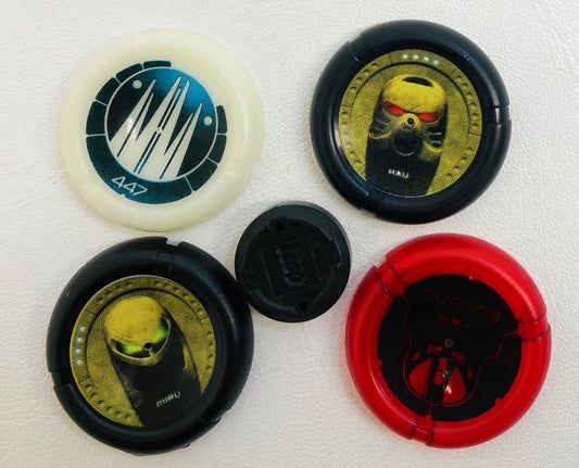 LEGO Bionicle Throwing Disk Fun Pack - Mixed Pieces Includes Trans Red / Glow in the Dark / Bamboo Hau / Bamboo Miru