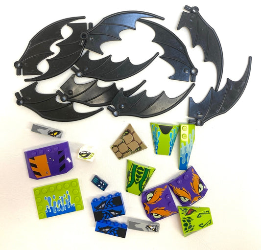 LEGO Fantasy Creature Pieces Fun Pack Mixed Dragon Wings Printed Slopes Serpent / Snake / Monster