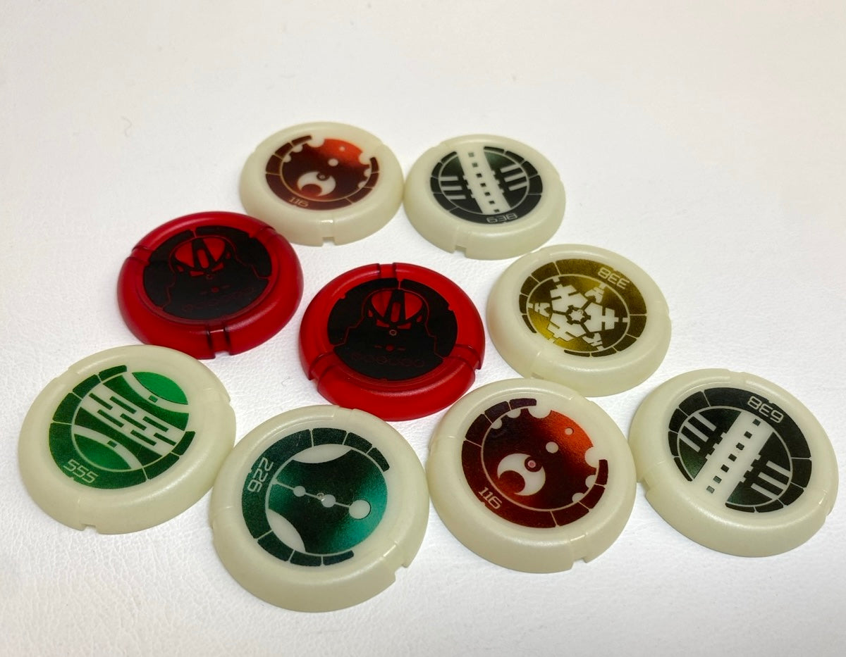 LEGO Bionicle Throwing Disk Fun Pack - Mixed Pieces Includes Trans Red / Glow in the Dark