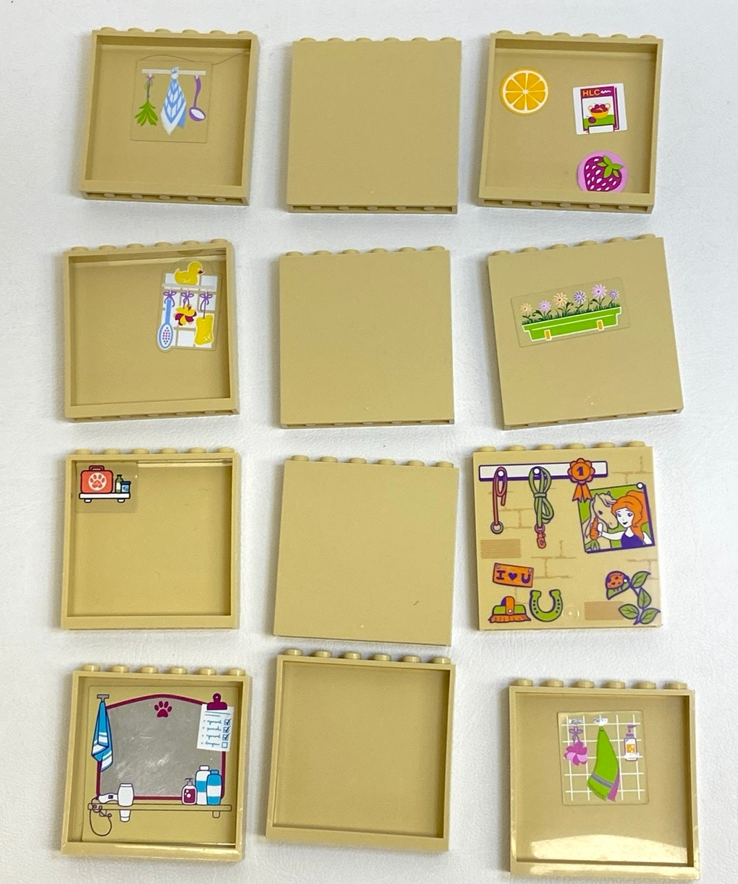 LEGO Panel 1x6x5 Pack of 12 Tan