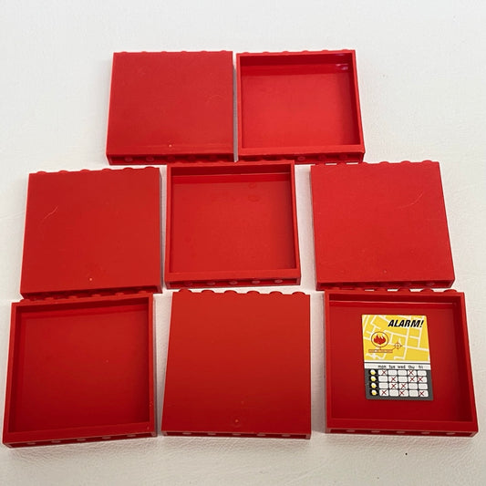 LEGO Panel 1x6x5 Pack of 8 Red
