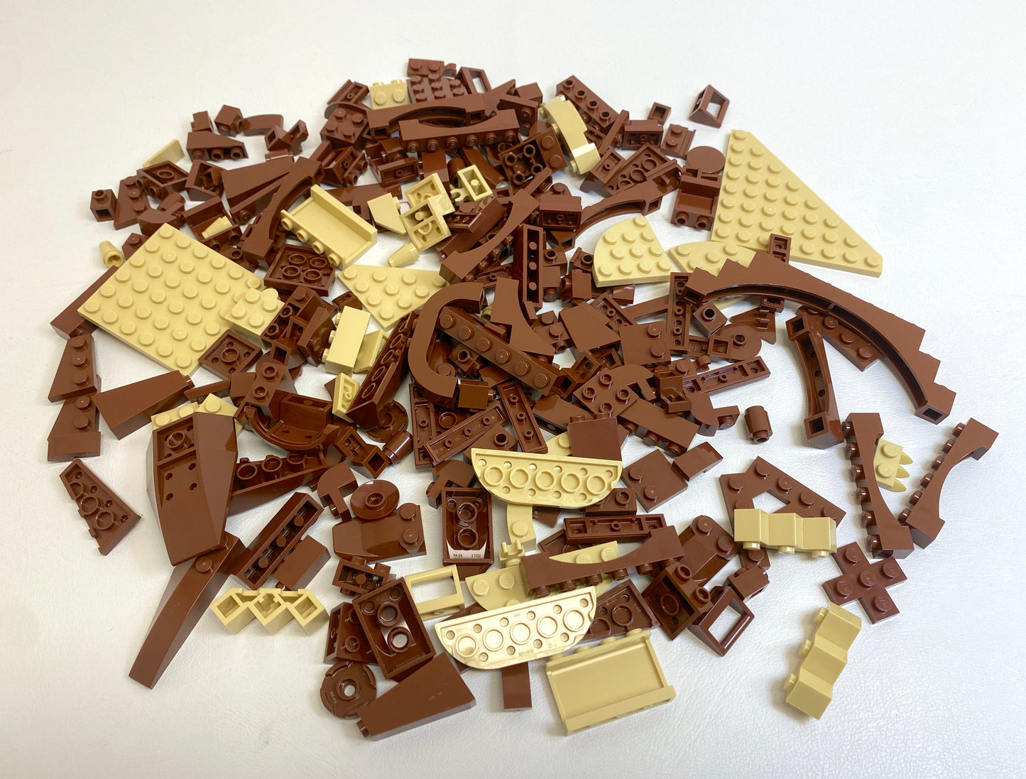 LEGO Reddish Brown and Tan Fun Pack Mixed Pieces Bricks Slopes Plates and More