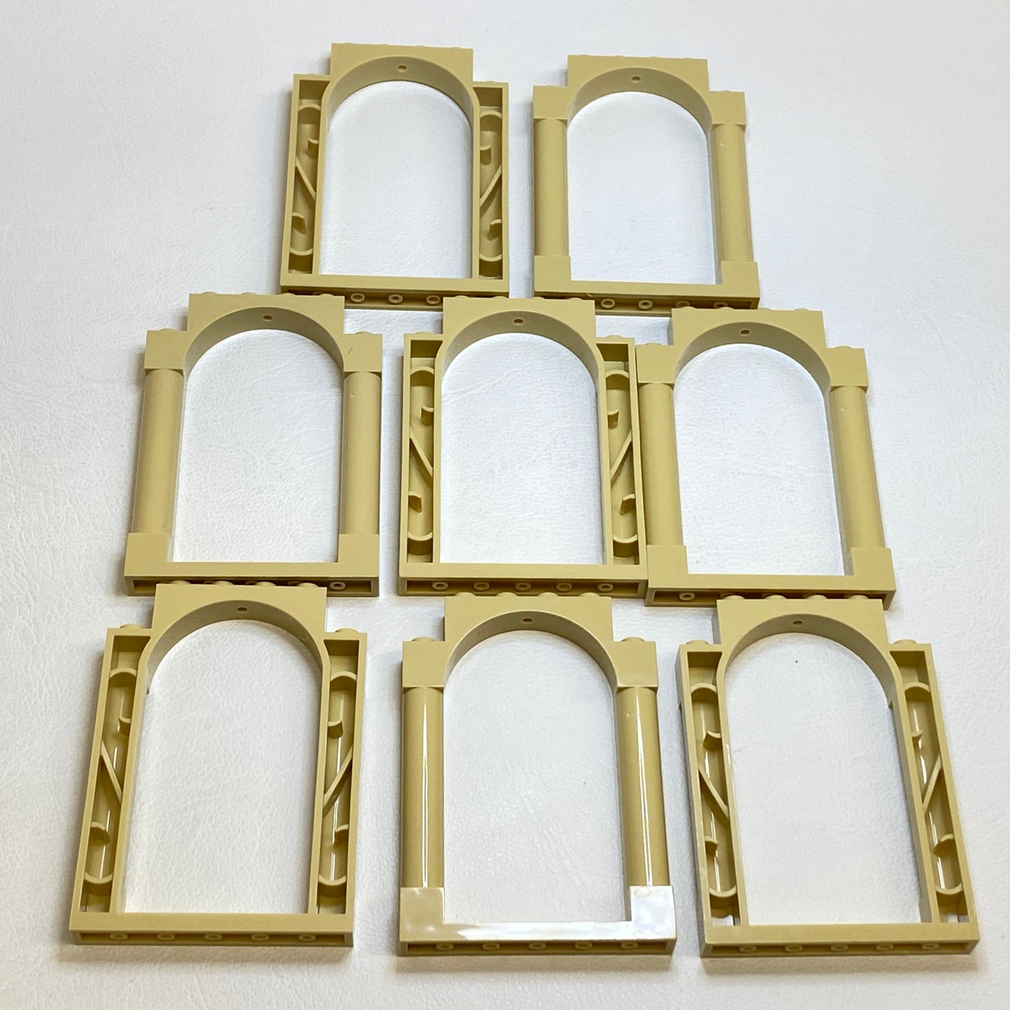 LEGO Arched Door Frames 1x6x7 Pack of 8 Tan