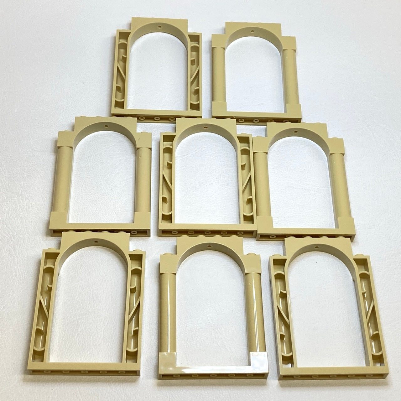 LEGO Arched Door Frames 1x6x7 Pack of 8 Tan