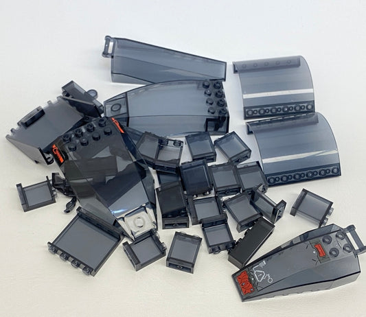 LEGO Trans Black Fun Pack Mixed Bricks Panels Windscreens and More
