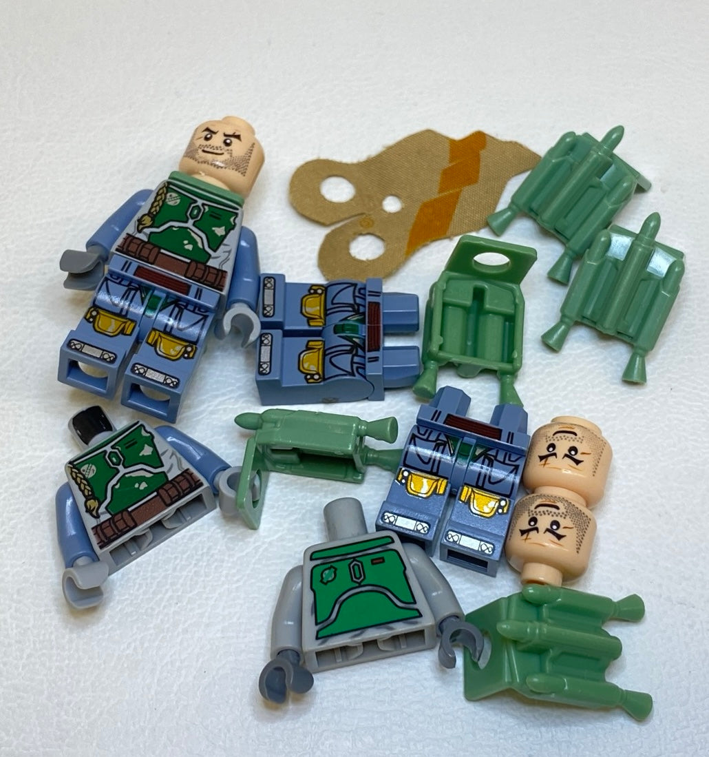 LEGO Star Wars Rare Mixed Boba Fett / Mandalorian Minifigure Pieces Fun Pack