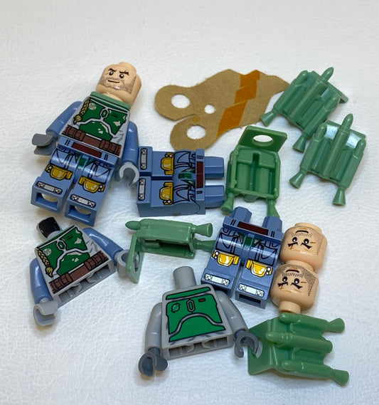 LEGO Star Wars Rare Mixed Boba Fett / Mandalorian Minifigure Pieces Fun Pack