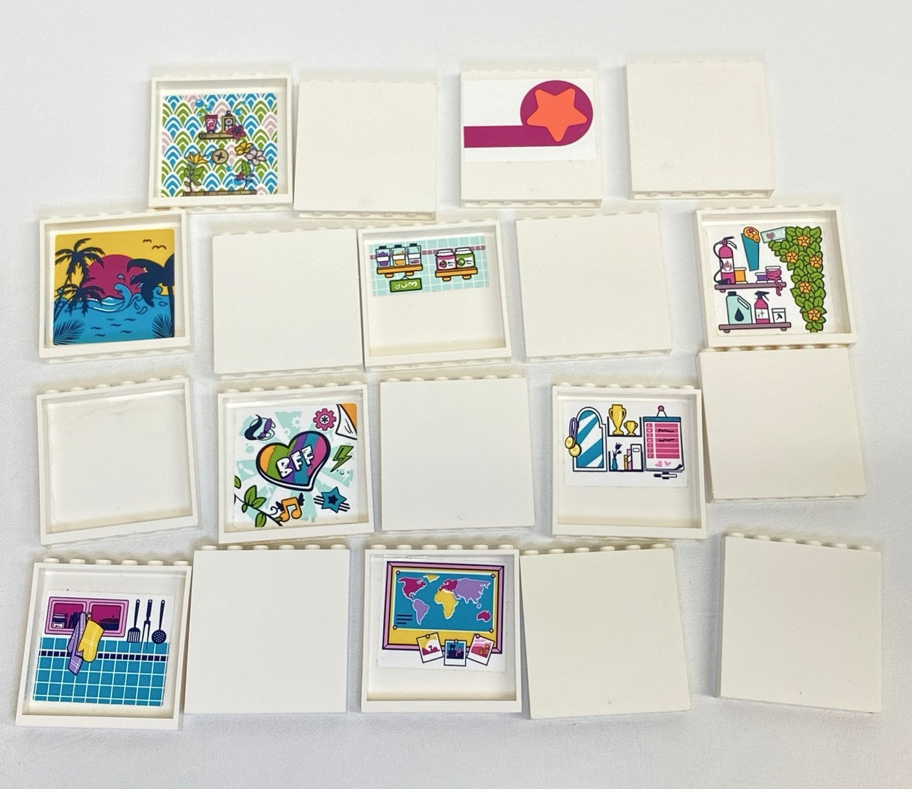 LEGO Panel 1x6x5 Pack of 19 White