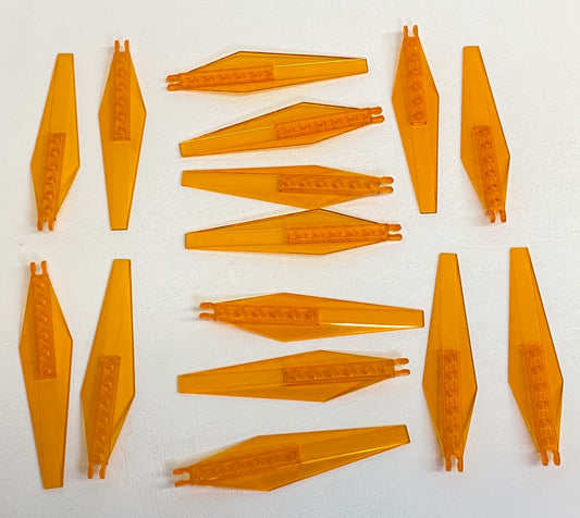 LEGO Trans Orange Hinge Plate 3x12 Fun Pack