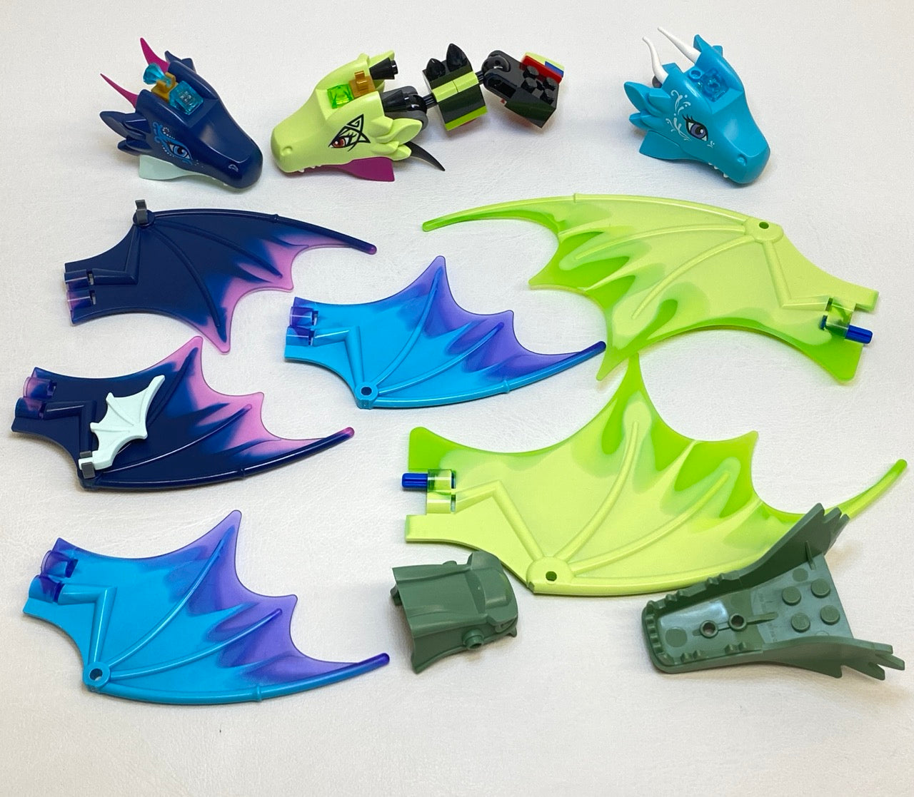 LEGO Dragon Pieces Fun Pack Mixed Heads and Wings - Elves - Ninjago - Castle