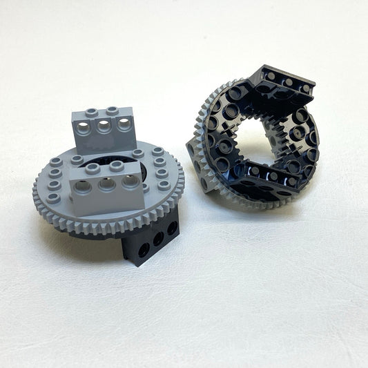 LEGO Technic Turntable 56 Tooth Pack of 2 Black/Light Bluish Grey