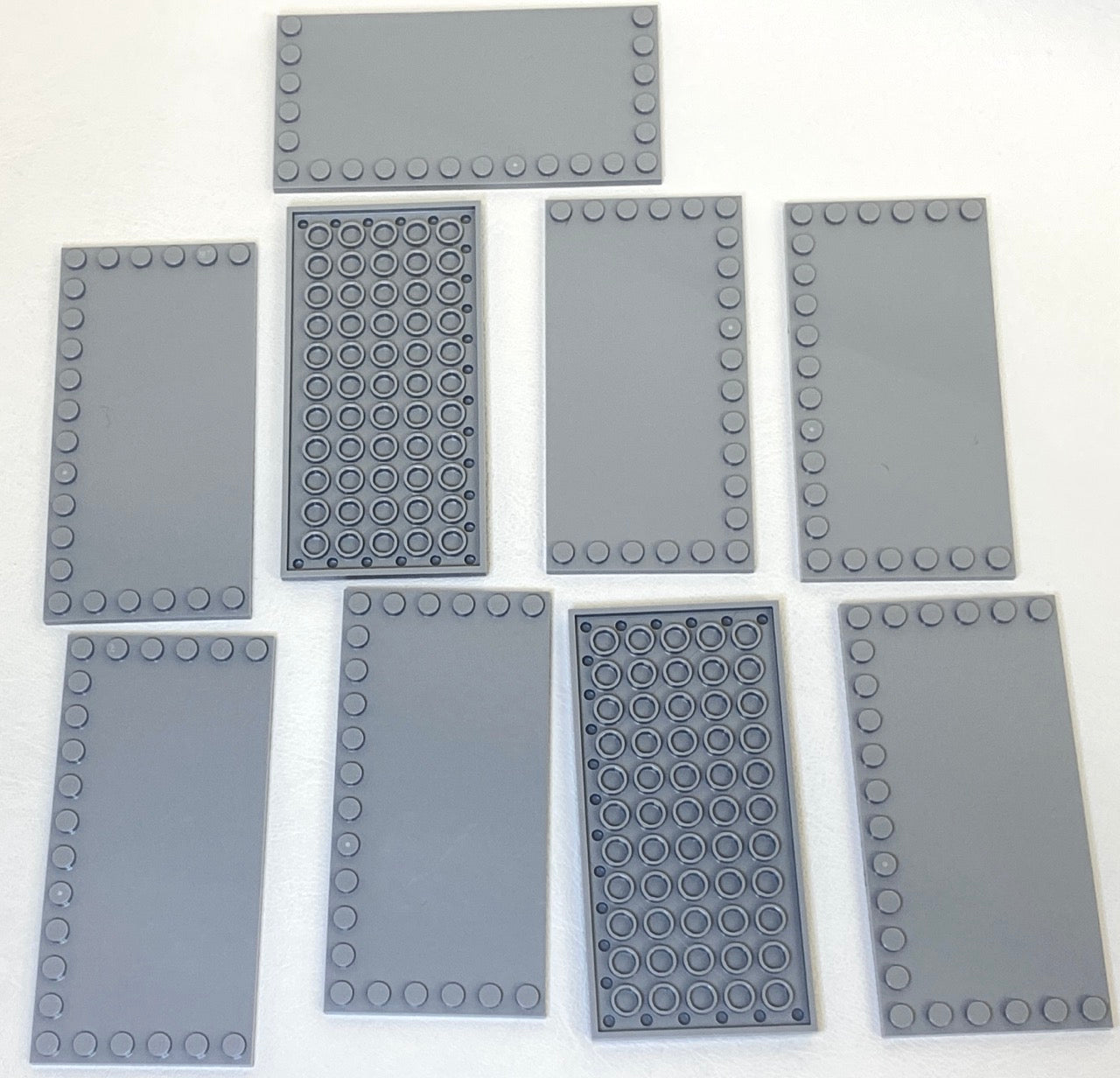 LEGO Tile 6x12 with Studs on Edges Pack of 9 Light Bluish Grey
