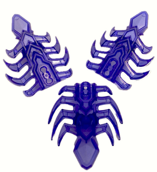 LEGO Bionicle Spine Armour Pack of 3 Trans Purple