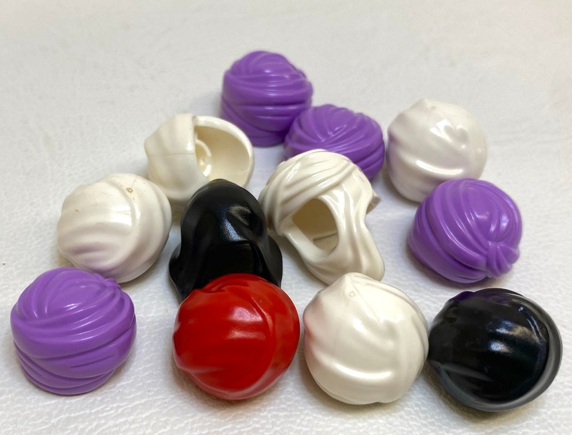 LEGO Minifigure Turbans / Headwraps / Hood / Keffiyah Mixed Fun Pack - Indiana Jones Harry Potter Prince of Persia