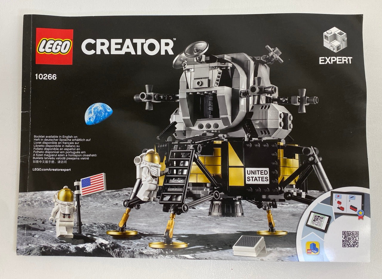 LEGO NASA Apollo 11 Lunar Lander Set #10266 As Pictured - Includes Instructions and Minifigures