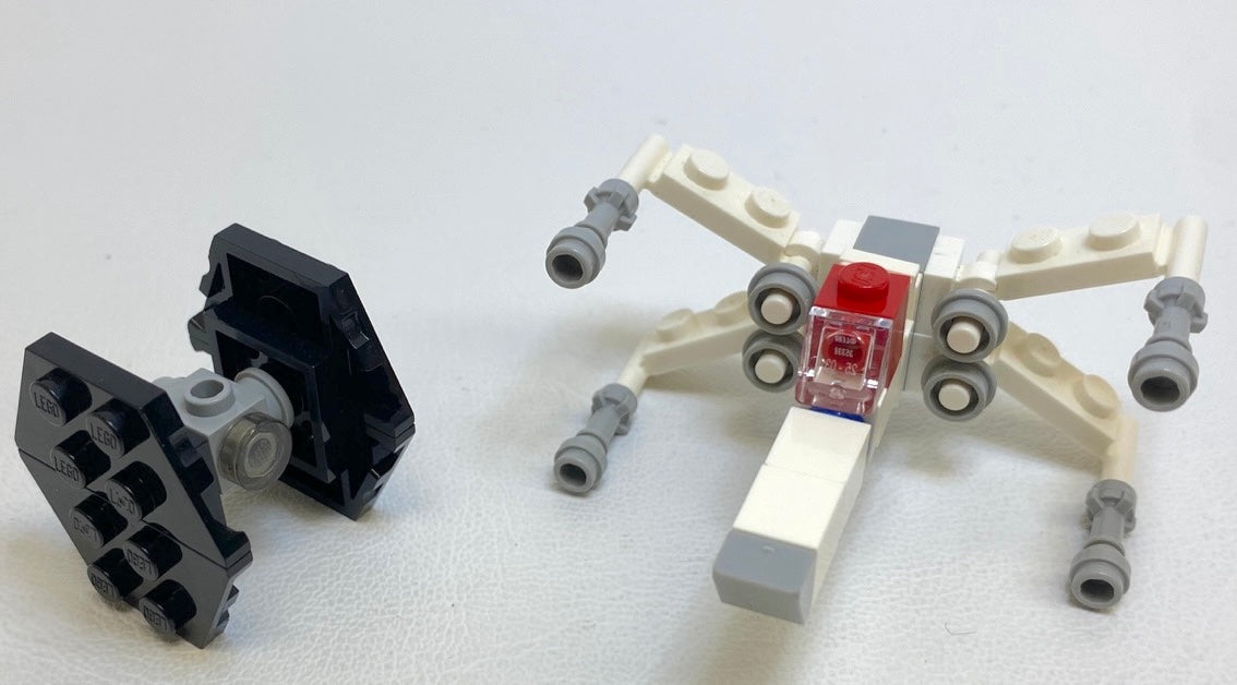 LEGO Star Wars TIE Fighter and X-Wing Mini Models from 2021 Advent Calendar