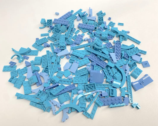 LEGO Shades of Light Blue Fun Pack Mixed Pieces Bricks Plates Slopes and More