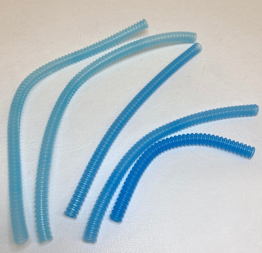 LEGO Technic / Star Wars Trans Light Blue Hose 7mm Ribbed Fun Pack Mixed Lengths