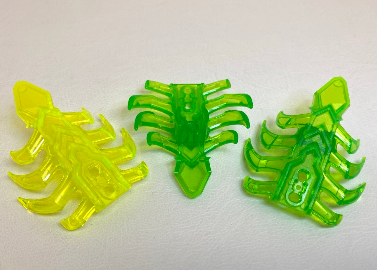 LEGO Bionicle Spine Armour Pack of 3 Mixed Trans Colours