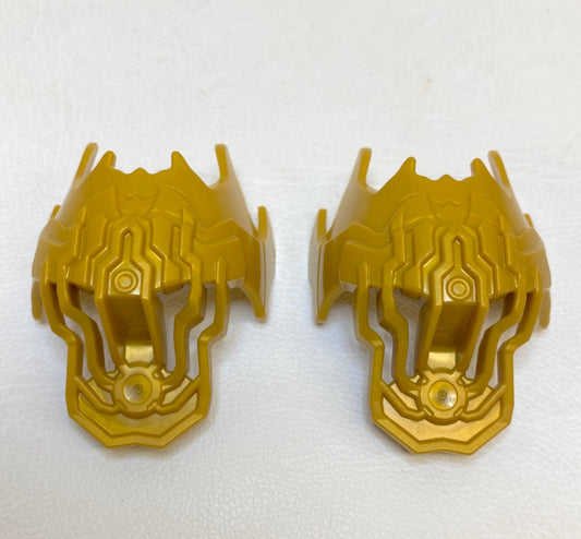 LEGO Bionicle Shoulder Armour Pack of 2 Pearl Gold - Tahu Uniter of Fire
