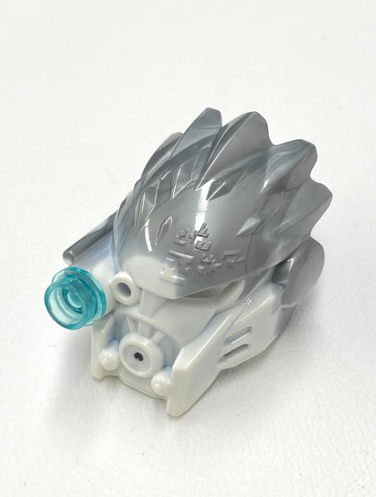 LEGO Bionicle Mask of Ice (Unity) - White and Flat Silver