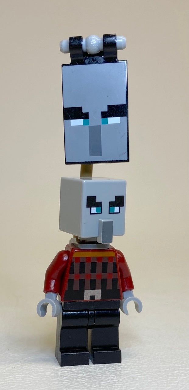 LEGO Minecraft Illager Pillager Minifigure with Back Banner