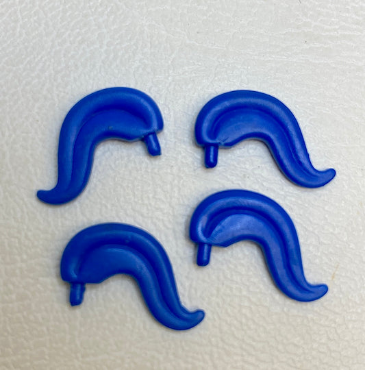LEGO Castle Vintage Large Blue Plume Feather Pack of 4