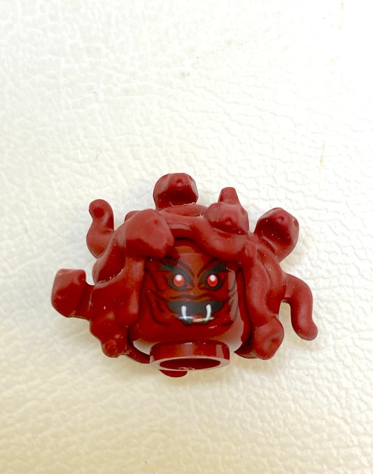 LEGO Ninjago Dark Red Head and Snake Hair for General Machia Minifigure - Gorgon - Medusa