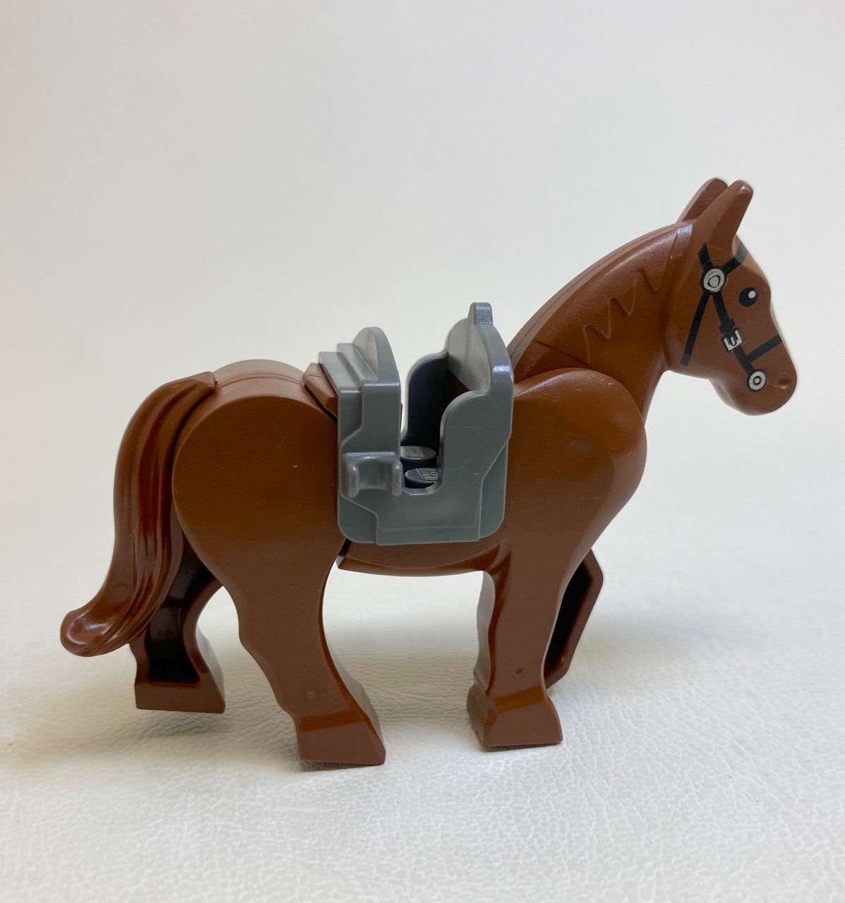 LEGO Animal Horse With Movable Legs and Dark Bluish Grey 2 Clip Saddle