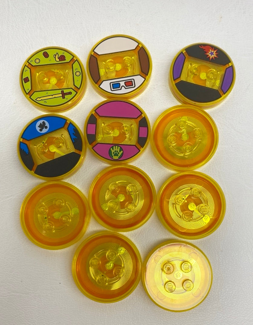 LEGO Dimensions Tag Fun Pack Trans Yellow Mixed Beast Boy - Finn the Human - Starfire - ET - Gizmo