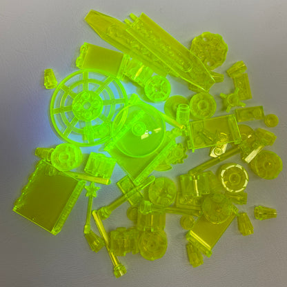 LEGO Trans Neon Green Mixed Pieces Fun Pack