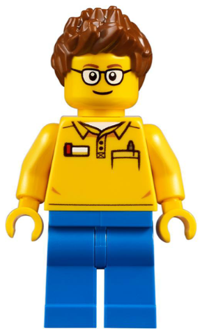 LEGO Creator / City Roller Coaster Operator Minifigure with LEGO Logo Shirt