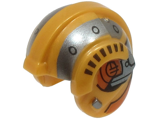 LEGO Star Wars Pearl Gold Rebel Pilot Helmet - Snub Fighter Pilot
